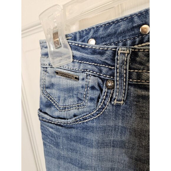 Rebock For Express Distressed Boot Hip Hop Bootcut Jeans Womens 4Rx32 - Picture 6 of 11